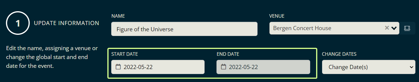 Changing The Date Of An Event